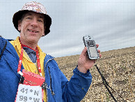 #7: Joseph Kerski at the confluence point.