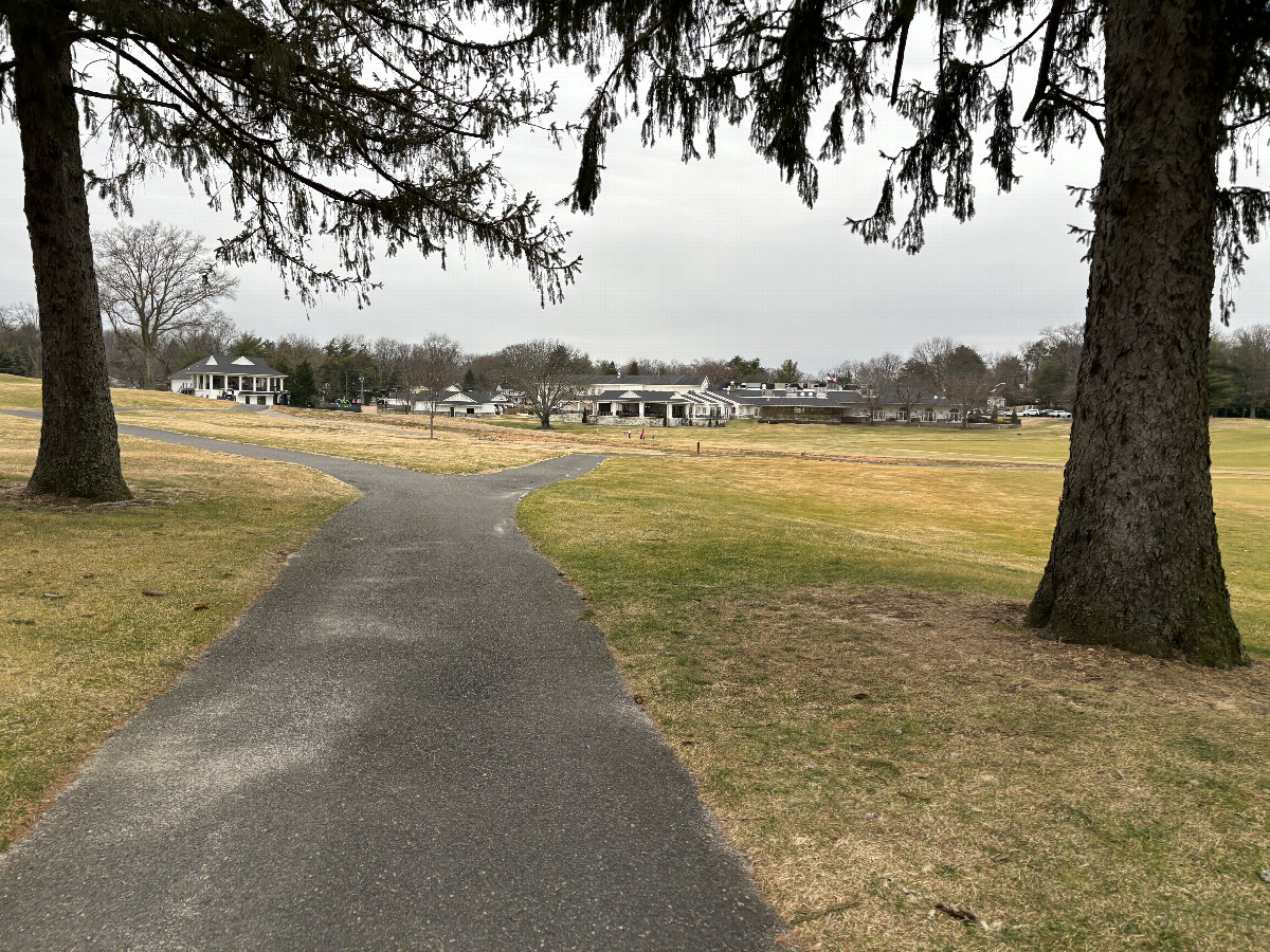View of the country club from the golf course
