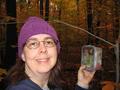 #6: Lynn with the geocache located at the confluence