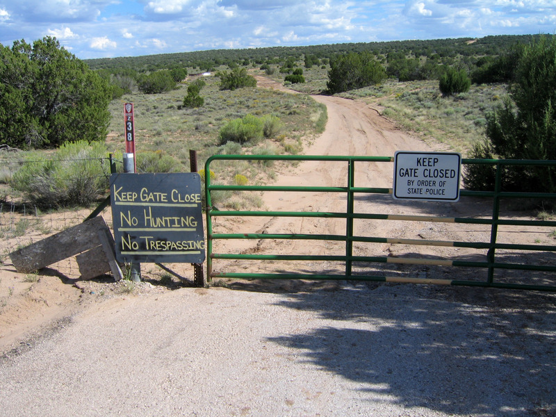 Access to point was through this gate