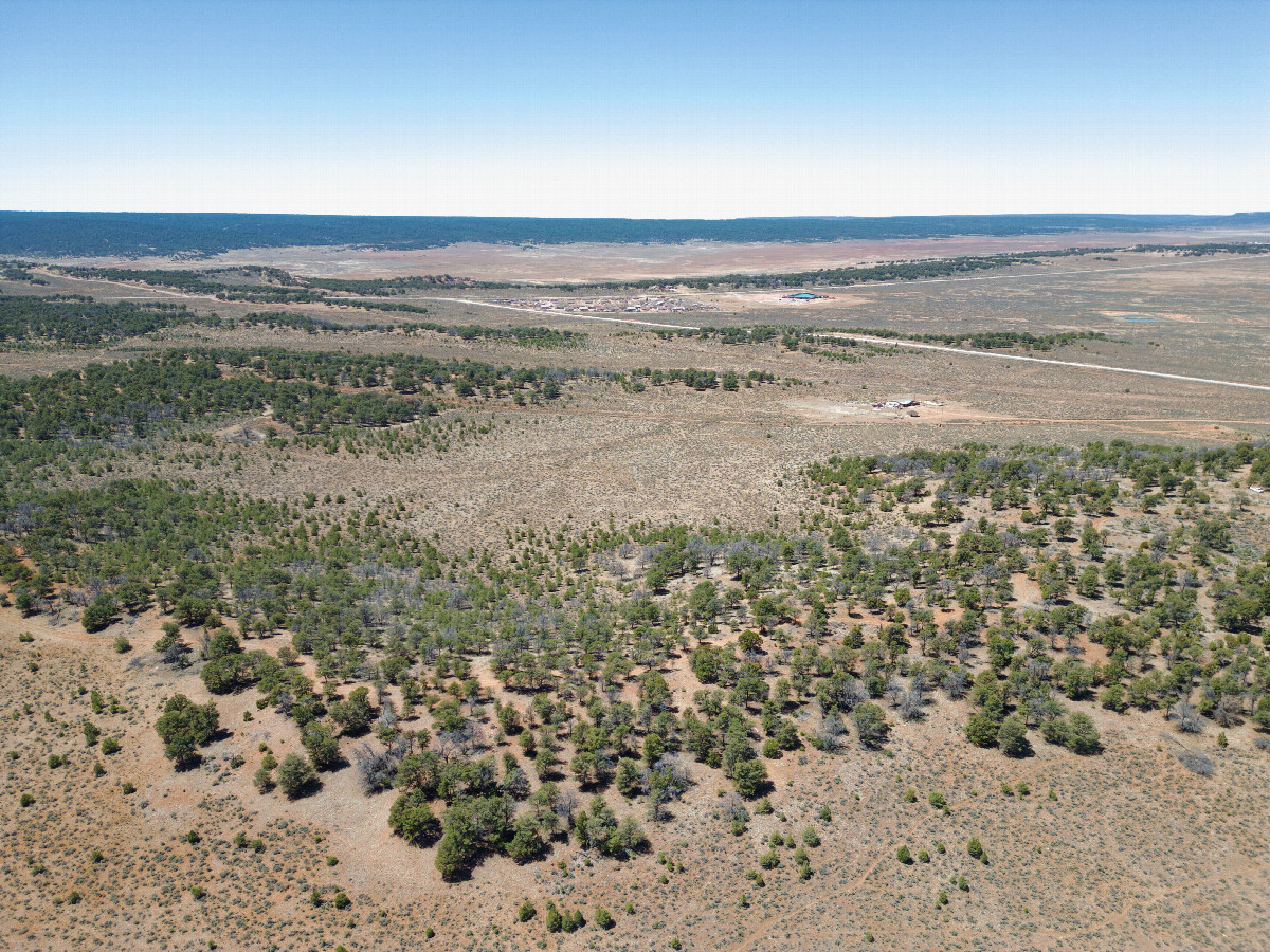 View West, from 120m above the point