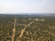 #11: View West (along the New Mexico-Colorado state line), from 120m above the point