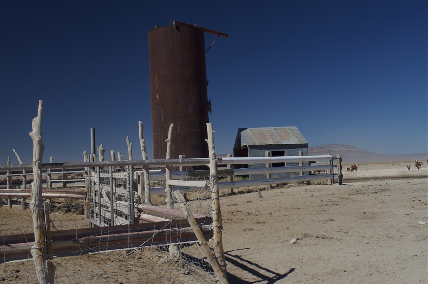  "Ed's Well" (at [38.0857,-115.9866]), passed en route to the confluence point