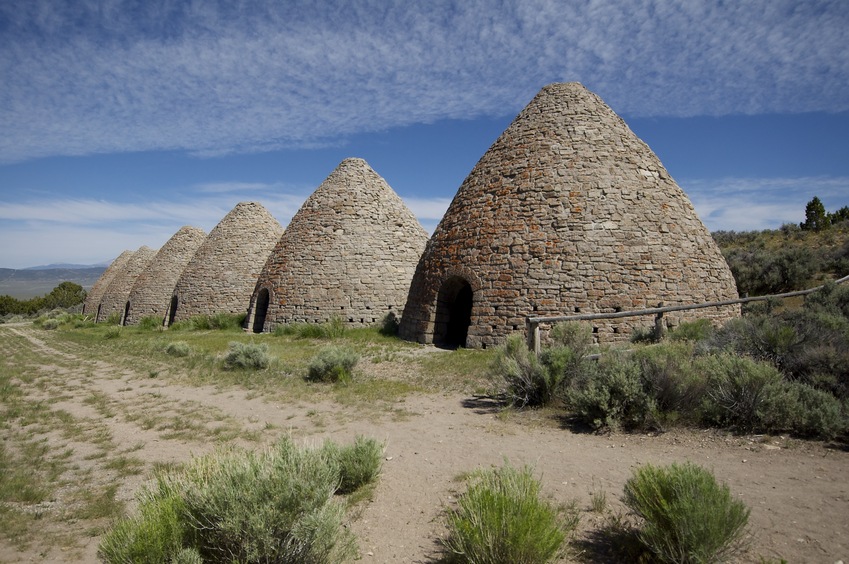 Ward Charcoal Ovens State Park, just across the Egan Range to the East of the point