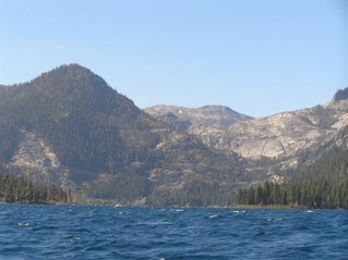 #1: View to the west-southwest from the confluence in Lake Tahoe, toward Emerald Bay.