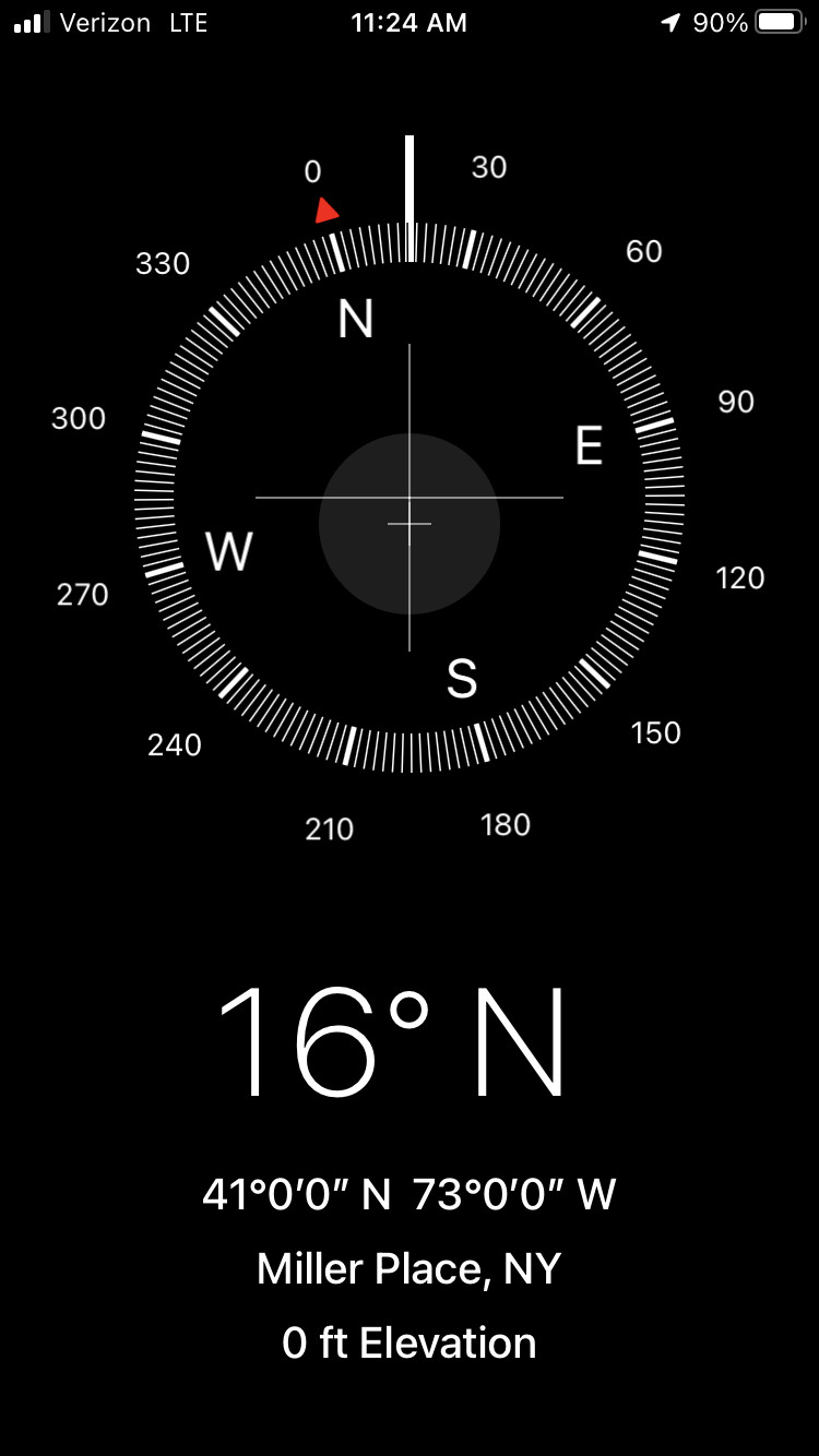 Compass Reading Iphone