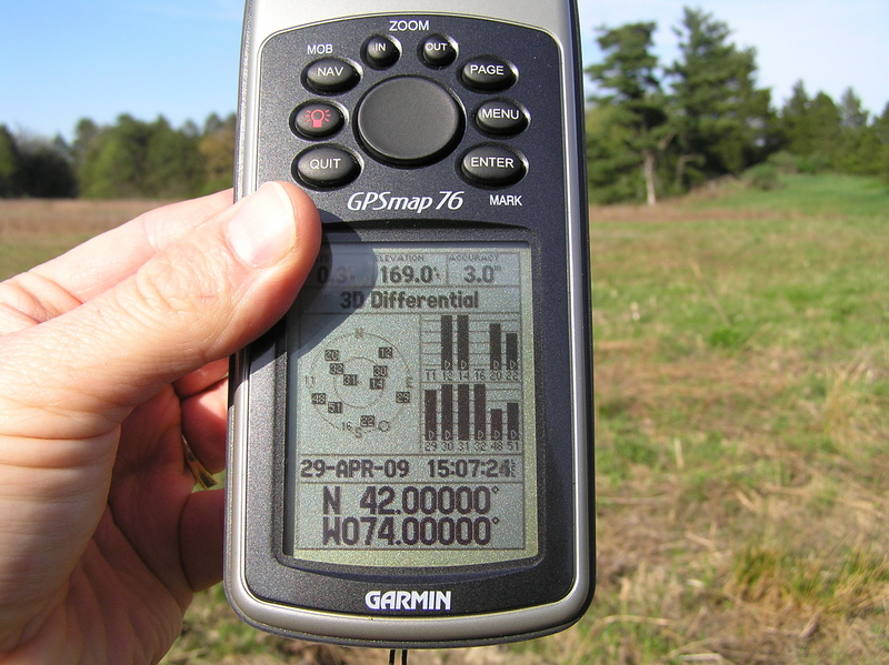 All zeroes on the GPS receiver at the confluence.