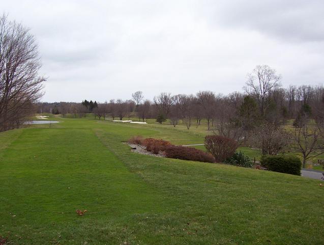 Looking down a fairway on the Cavalry Club golf course