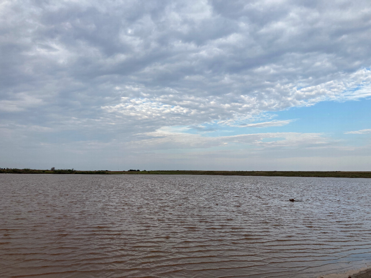 Looking east, at the reservoir