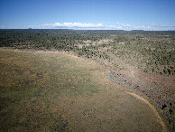 #9: View East (showing Willow Valley Road, and the route of the Ruby Pipeline just beyond), from 120m above the point