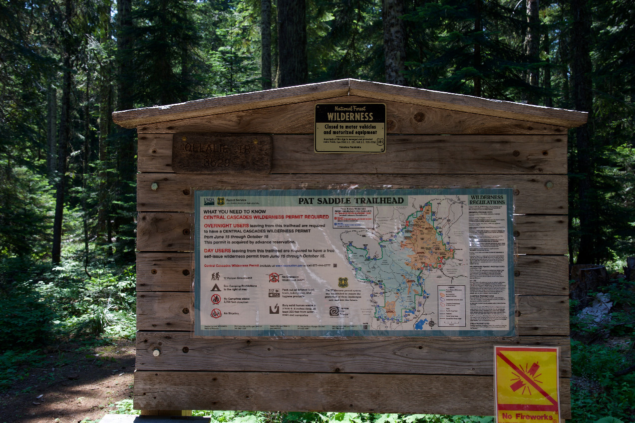 The Pat Saddle Trailhead, where I began my hike