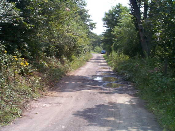 Farm road to the confluence