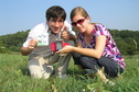 #3: Joseph and Emily Kerski in a field at 40 North 78 West.