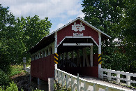 #12: The Glessner Covered Bridge, just a few miles from the point.