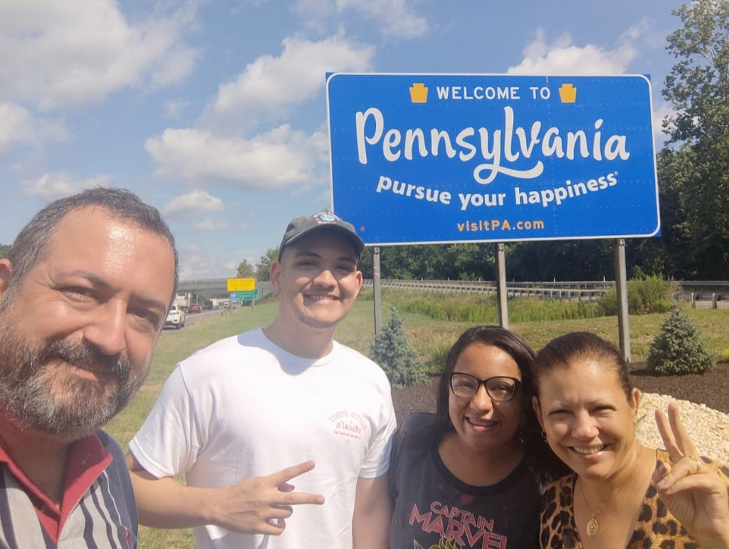 Entrando no estado da Pensilvânia - entering Pennsylvania State