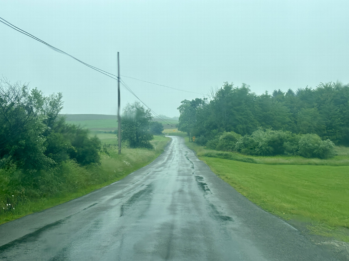 Nearest road to the confluence point, looking east.  