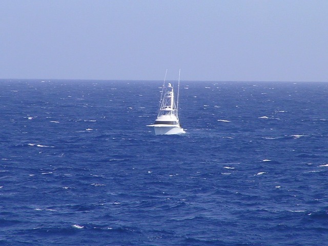 An American fishing yacht in the area