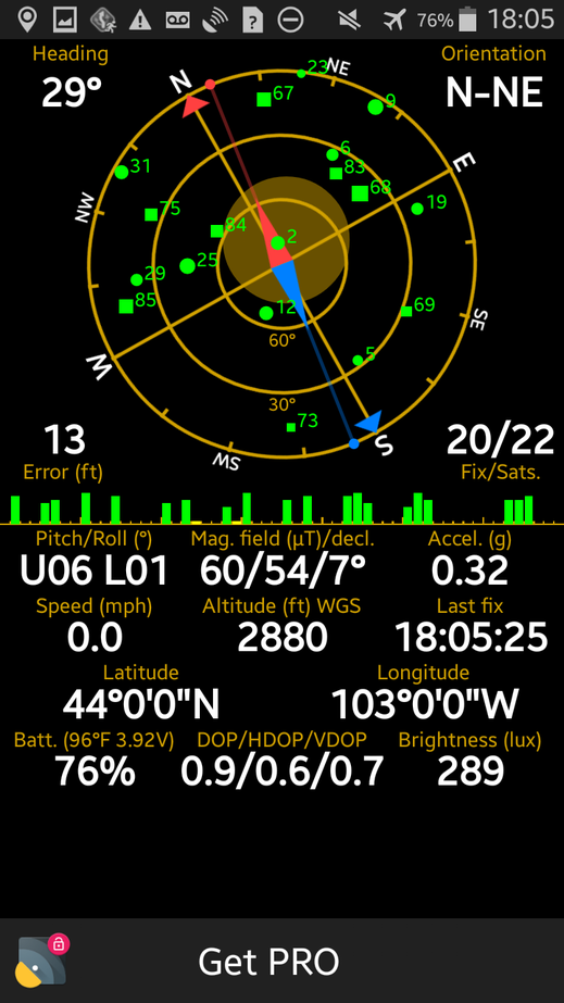 GPS App on Phone screen capture
