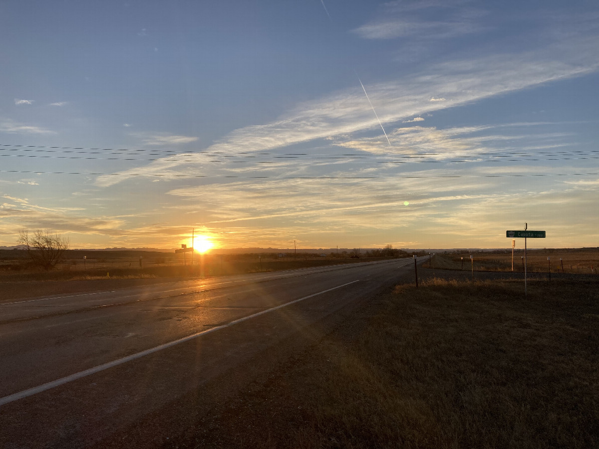 Looking west, towards an imminent sunset