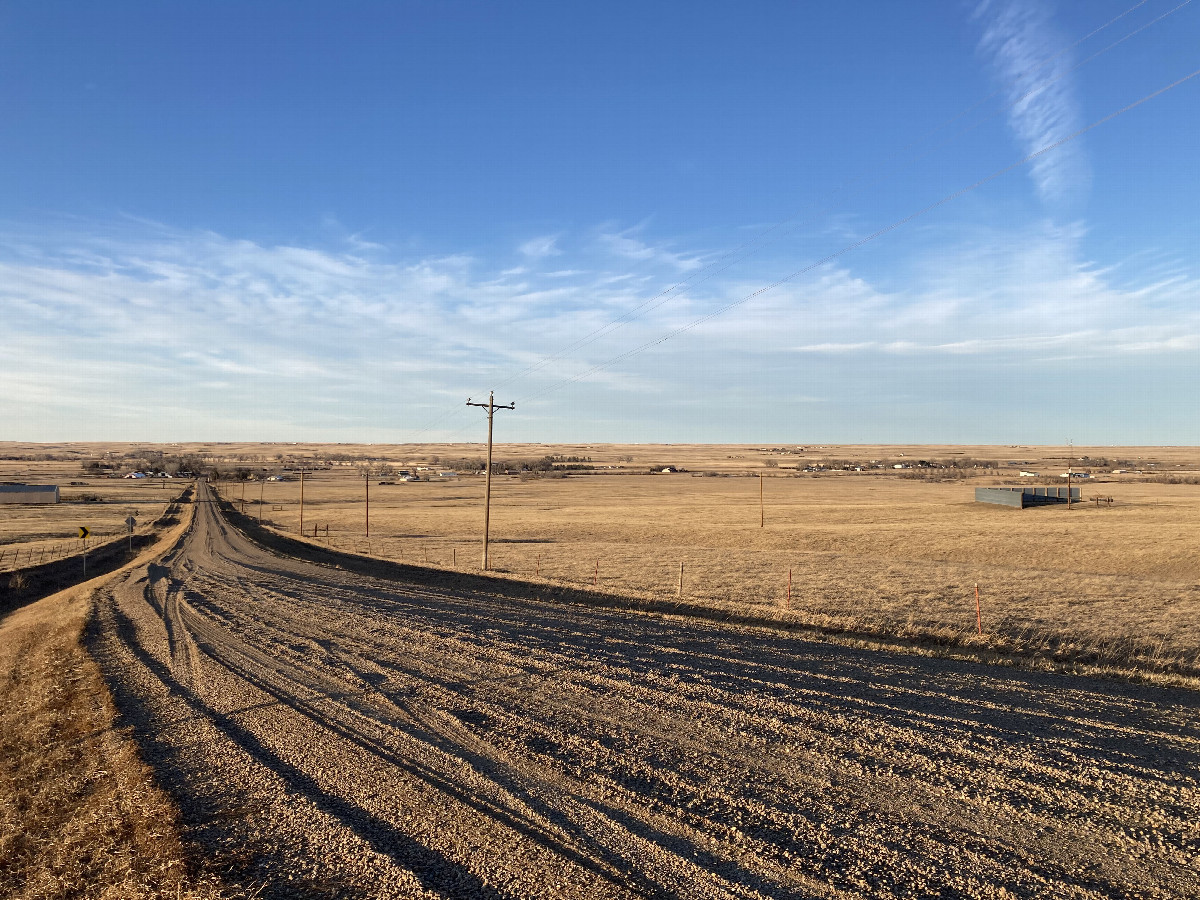 Looking north from Antelope Creek Road, 1.5 mi/2.4 km south of 44N 103W