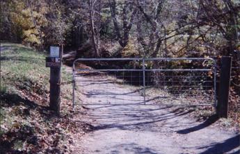 #1: Gate blocking entry to valley with degree confluence point