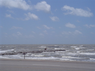 #1: Red Flagged sea at Galveston
