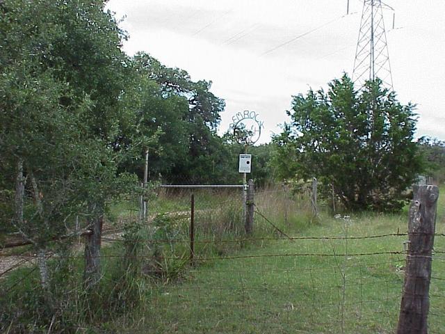 Entrance to ranch containing the confluence.