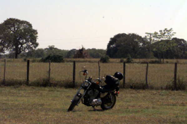 View toward the East, with motorcycle/GPS