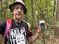 #7: Joseph Kerski with mapping shirt at the confluence point.