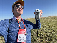 #7: Joseph Kerski at the confluence of 34° north latitude 103° West longitude. 