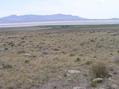 #3: View East (a dry lake bed, and the Eugene Munsee Cabin)