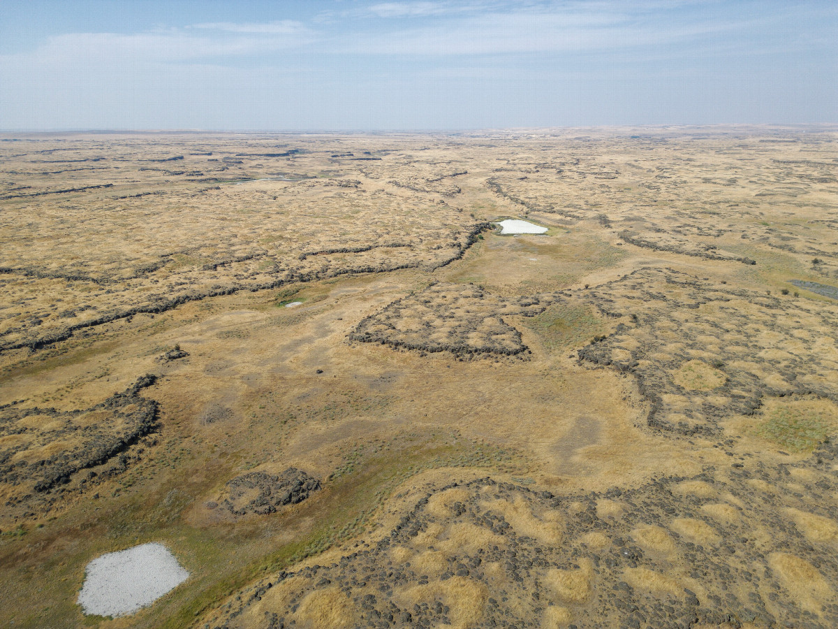 View North, from 120m above the point