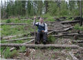 #3: Ryan, sitting on a stump a few meters north of the confluence