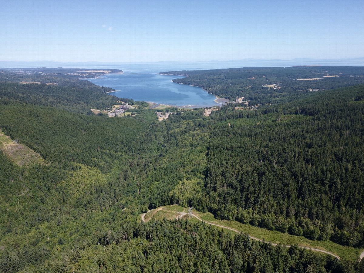 View North, from 120m above the point