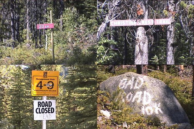 signs near crest of Santa Rosa road