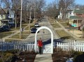 #10: Reenacting a scene from the movie <b>Groundhog Day</b> in (somewhat) nearby Woodstock IL