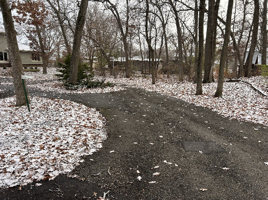 #1: An overview of the confluence looking south towards the point (it lies on the driveway).