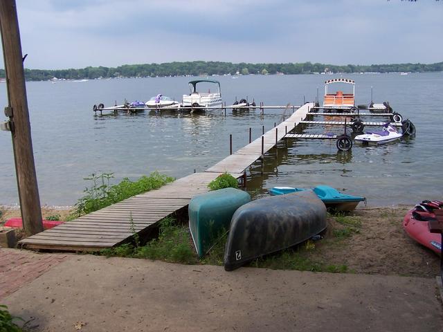 A pier on Lake Ripley near the confluence.