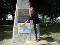 #2: Captain Peter at the 0-km mark monument of Rio Uruguay