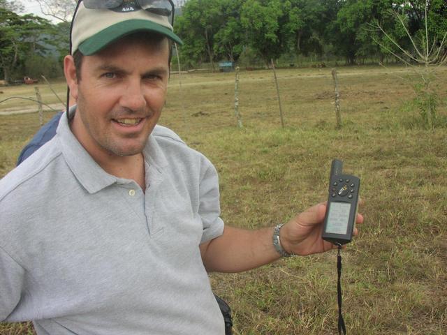 Part of the team with GPS on location