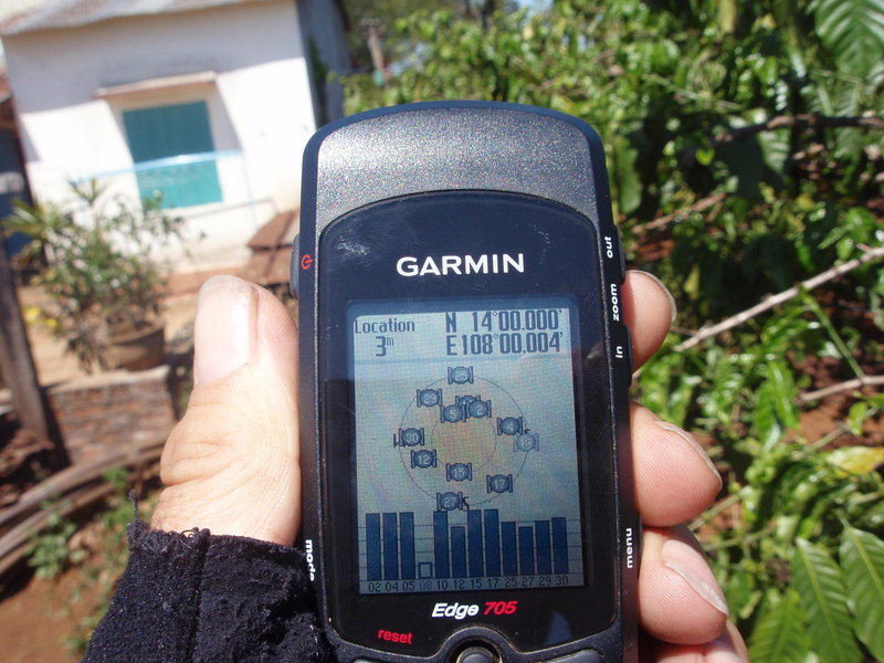 GPS display at Confluence Pleiku Vietnam