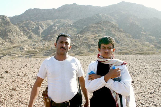 Sunan (left) and the helpful tribesman
