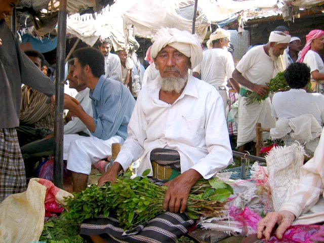 Khat being sold at a marked nearby