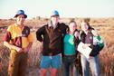 #6: Us at the Confluence. FRTL Jeanne Le Roux, Alnica Visser,  Nico Visser, and farmer's son, Jaco, on the left.