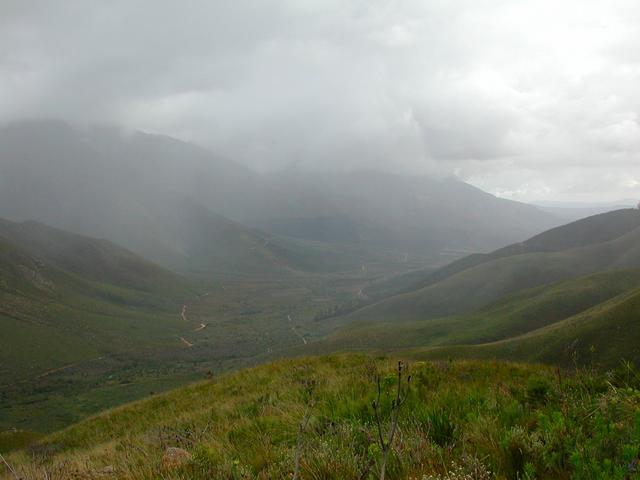 Looking down the valley