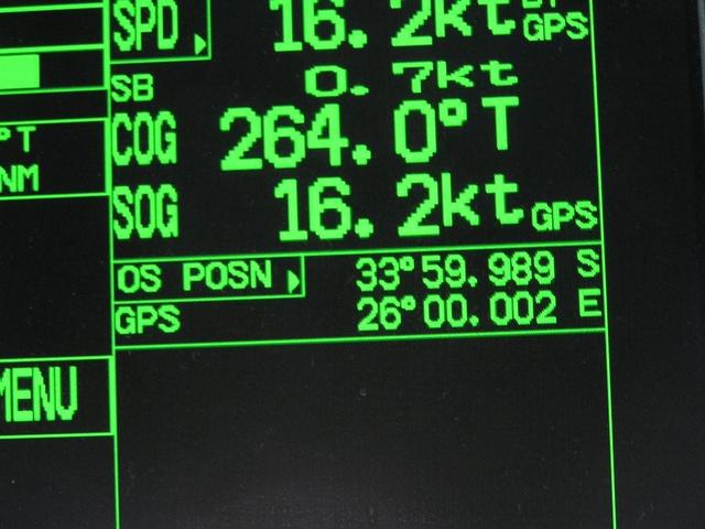 GPS display on the radar screen
