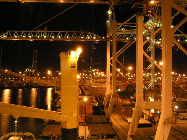 The "Phoenix" berthed at the container terminal of Durban