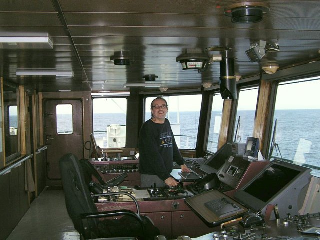 Captain Peter lost on a modern navigating bridge