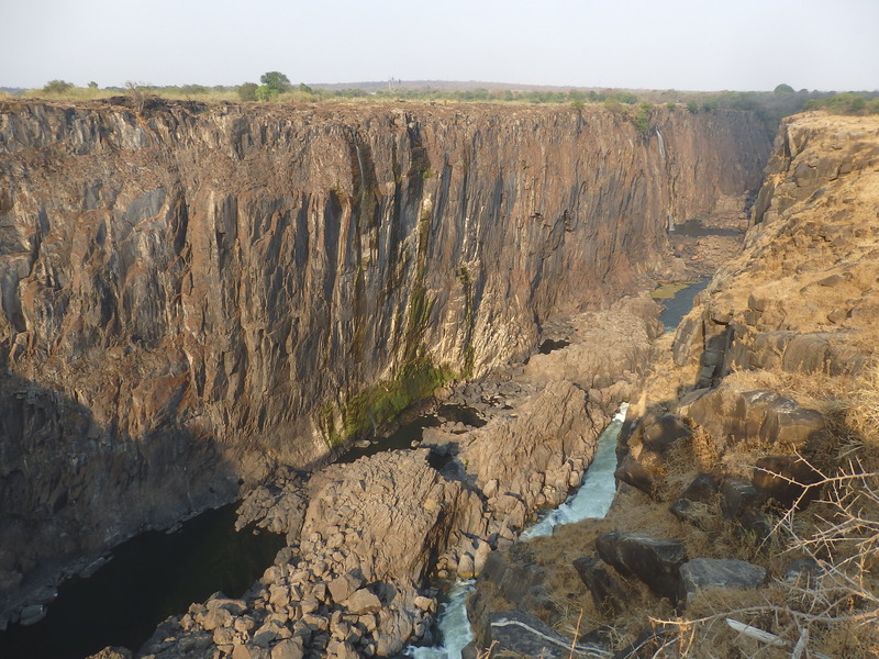 Victoria Falls during the dry season