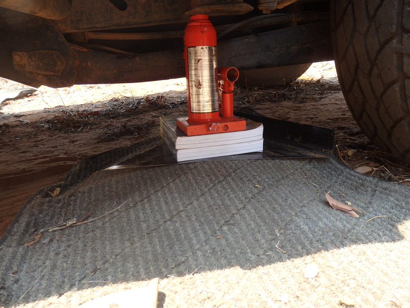 Special construction to place the car jack